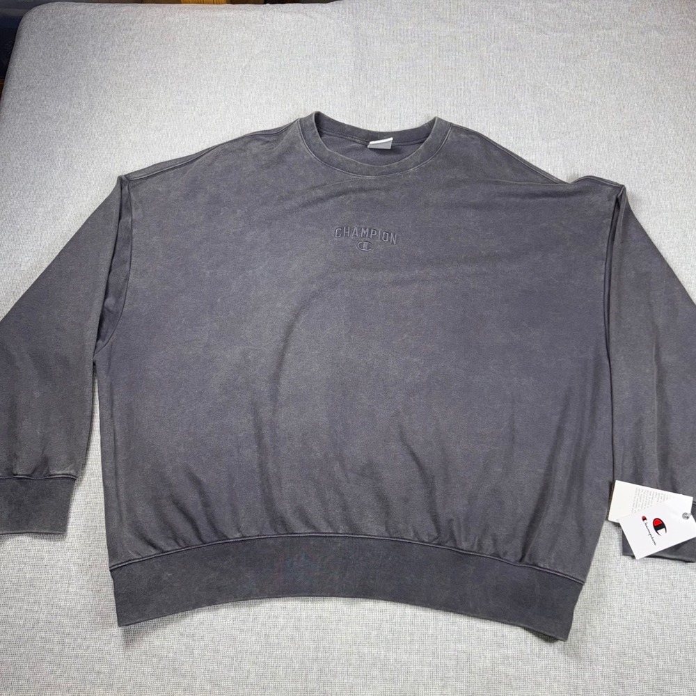 Champion Mens 2XL Vintage Wash Crewneck Sweatshirt Nine Iron Grey NWT
